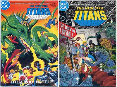 Buy New Teen Titans #9 And #10 (dc 1985) Near Mint First Prints White Pages • 6.50£