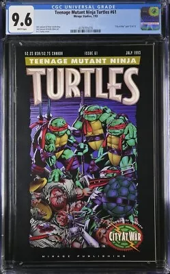 Buy Teenage Mutant Ninja Turtles #61 Cgc 9.6 City At War Mirage Studios • 110.68£
