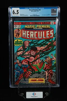 Buy Marvel Premiere #26 ~ CGC 6.5 ~ Hercules & Zeus App ~ Bronze Age ~ Marvel (1975) • 55.12£