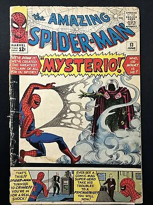 Buy The Amazing Spider-Man #13 Marvel Comics 1st Print Silver Age 1964 Fair • 319.80£