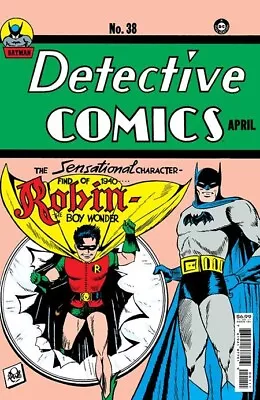 Buy Detective Comics #38 Facsimile Edition (2022) Dc Comics Batman 1st App Robin • 5.59£