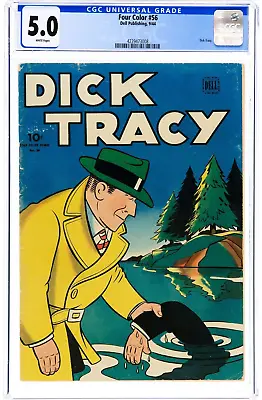 Buy Four Color #56 Dick Tracy (Dell, 1944) WHITE PAGES CGC VG/FN 5.0 Low Census - Dr • 149.84£