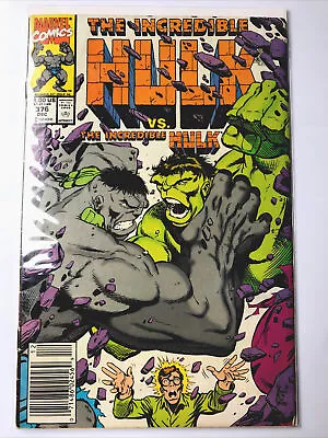 Buy The Incredible Hulk #376 Classic Hulk Vs Hulk Cover-marvel 1990 Vf Bag & Boarded • 10£