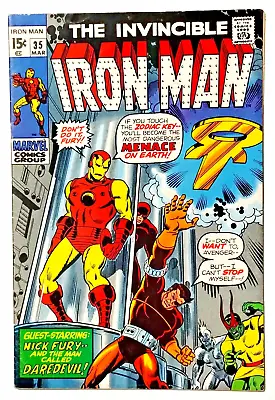 Buy Iron Man  35 VF+ OW/W  Nick Fury + Daredevil Appearance 1971 • 11.03£