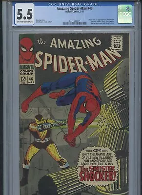 Buy Amazing Spider-Man #46 1967 CGC 5.5 (1st App Of Shocker) • 217.74£