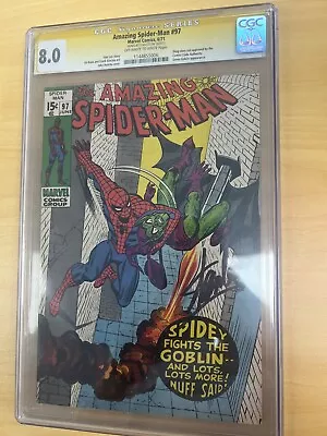 Buy The Amazing Spider-Man #97 (Marvel Comics June 1971) Signed By Stan Lee • 478.72£
