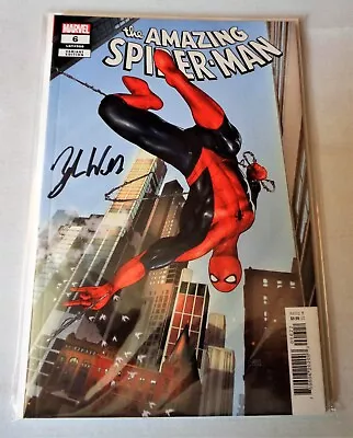 Buy AMAZING SPIDERMAN #6 Zeb Wells SIGNED Variant Cover Lgy #900 Marvel Comic MCU NM • 19.99£