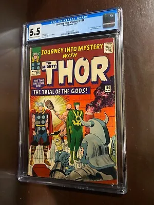 Buy Thor - Journey Into Mystery #116 (1965) CGC 5.5 / Classic Loki Cover -Silver Age • 78.27£