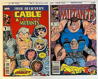 Buy New Mutants #88 Newsstand Marvel 1990 2nd App Of Cable Plus #87 Reprint Lot Of 2 • 11.86£