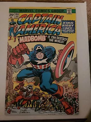 Buy Captain America 193 Mind Bomb, Jack Kirby 1976, Falcon Mid Grade! • 23.99£