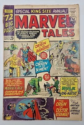 Buy Marvel Tales Annual #2 (1965 Marvel Comics) - Reprints X-Men #1, Avengers #1 • 6.50£