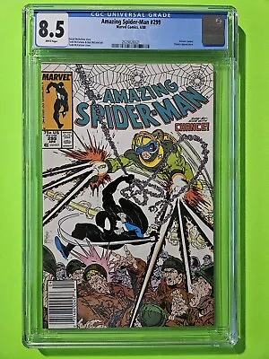 Buy Amazing Spider-Man #299 CGC 8.5 Newsstand FIRST Cameo Appearance Venom (MT SLAB) • 118.55£