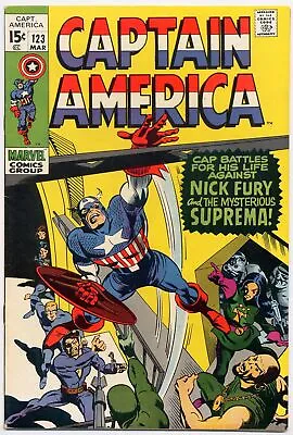 Buy Captain America 123 VF- 7.5 1970 Suprema Gene Colan • 20.11£