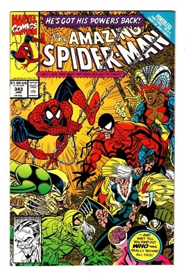 Buy AMAZING SPIDER-MAN 343 (VF/NM 9.0) 1ST CAMEO APPEARANCE Of CARDIAC, 1991 * • 16.62£