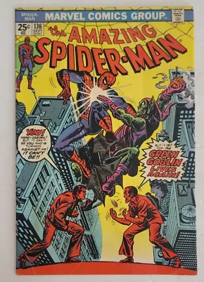Buy The Amazing Spider-Man #136 Green Goblin 1974 • 31.55£