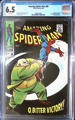 Buy Amazing Spider-Man #60 CGC 6.5 Off-WHITE  2nd Kingpin Cover • 141.88£