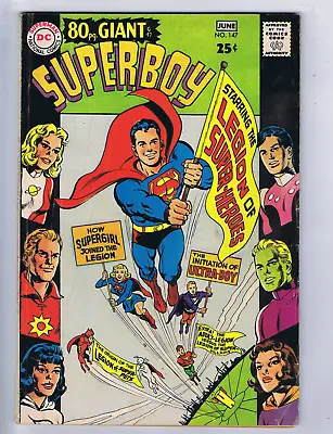 Buy Superboy #147 DC 1968 Starring The Legion Of Super-Heroes • 22.24£