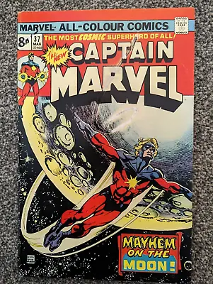Buy Captain Marvel 37. 1975. 1st Appearance Of Nimrod The Hunter And Lunatic Legion • 2.49£