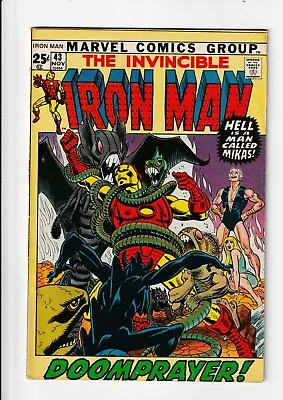 Buy The Invincible Iron Man #43 • VF+ 8.5 White Pages • (Marvel 1971) • 1st Print • 28.02£