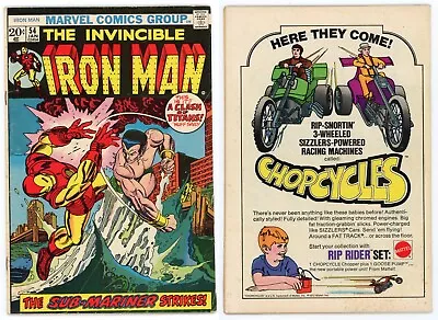 Buy Iron Man #54 (VG/FN 5.0) 1st App MOONDRAGON Madame MacEvil Namor 1973 Marvel • 37.55£