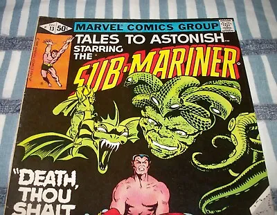 Buy Tales To Astonish #13 Starring The SUB-MARINER From Dec. 1980 In Fine Con. DM • 10.26£