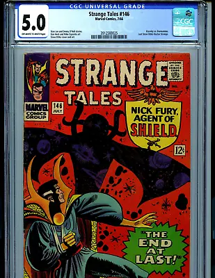Buy Strange Tales #146  CGC 5.0 1966 Marvel  1st AIM Eternity Clea Amricons K47A • 316.62£