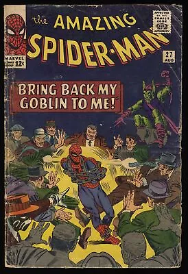 Buy Amazing Spider-Man #27 GD 2.0 Appearance Of Green Goblin! Marvel 1965 • 59.14£