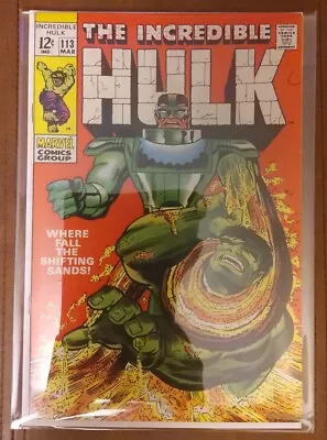 Buy Marvel Comics Group Incredible Hulk #113 1969 Sandman ERROR PRINT - VERY FINE HG • 71.01£