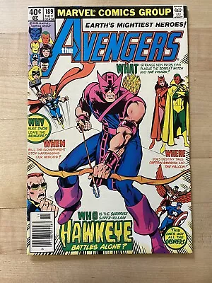 Buy Avengers #189 - Marvel Comics, Hawkeye, Scarlet Witch, Vision, Thor, Wandavision • 11.86£