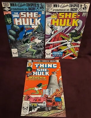 Buy 3 She-Hulk Marvel Comic Bundle - #22, #24 & Marvel Two-In-One #88 The Thing • 13£