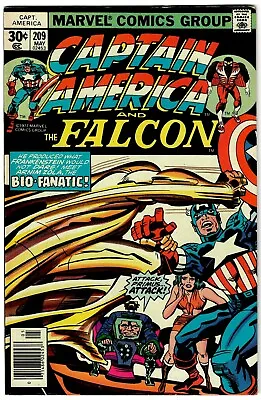 Buy Captain America #209 VF+ Condition 'Arnim Zola Appearance' (Marvel, May 1977) • 11.98£