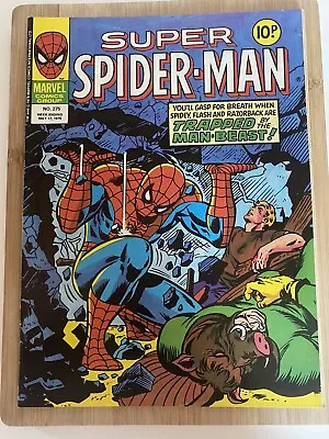 Buy Stan Lee Marvel SUPER SPIDER-MAN Comic #275 May 1978. Trapped By The Man Beast • 5£