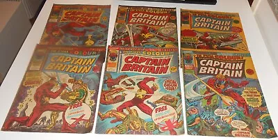 Buy 6x CAPTAIN BRITAIN No.1 2 3 4 5 6 Lot Marvel UK 1976 1st App Captain Britain • 80£
