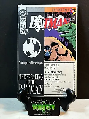 Buy Batman #497 Signed By Jim Aparo W/ Coa 267/500 Comic 1993 Nm Dc Knightfall 11 • 103.60£