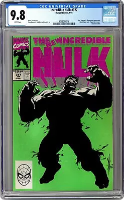 Buy Incredible Hulk #377 1st Printing CGC 9.8 1991 4018011016 • 104.41£