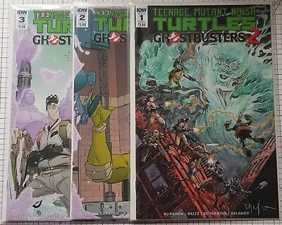 Buy Teenage Mutant Ninja Turtles Ghostbusters 2 #1,2,3 Sub Variants IDW RARE • 49.99£