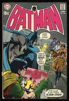 Buy Batman #222 VG+ 4.5 Dead... Till Proven Alive! Beatles Cover! Neal Adams Art!! • 109.80£