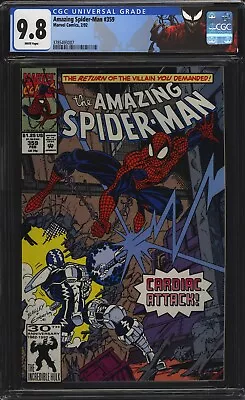 Buy Amazing Spider-man #359 CGC 9.8 NM/MT Custom OOP Label! 1st Carnage Cameo 1992 • 117.48£