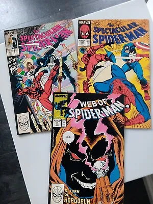 Buy Spectacular Spider-Man 137 138 Web Of Spider 38 Original Marvel Comics X3 1988 • 9.99£