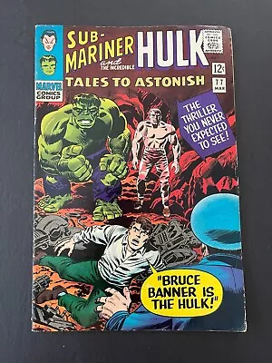 Buy Tales To Astonish #77 - Hulk Is Revealed To Be Bruce Banner (Marvel, 1966) Fine • 32.38£