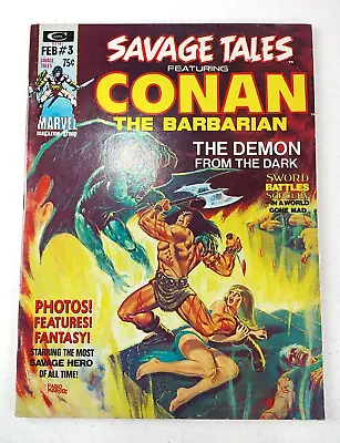 Buy Savage Tales Feat. Conan The Barbarian #3 (1975 Marvel) Comic Magazine 7.0-8.0 • 9.48£