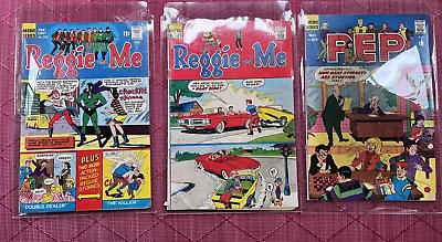 Buy Archie Series 1967 Lot Of 3/Pep May No. 205, Reggie & Me Feb No. 22; Aug No. 2 • 11.61£
