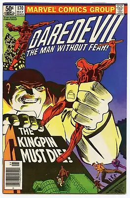 Buy DAREDEVIL #170 Vol.1  1981  MARVEL 8.5 To 9.0 1st DAREDEVIL KINGPIN Frank MILLER • 59.96£