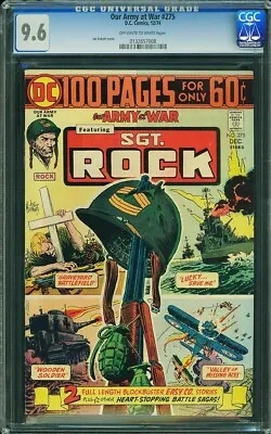 Buy Our Army At War #275 (CGC 9.6 OW/W) 1975 DC Sgt. Rock 100 Page Giant Joe Kubert • 320.24£