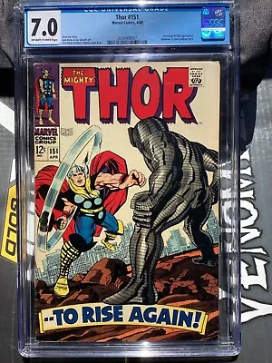 Buy Thor #151 - CGC 7.0 - Marvel Comics 1968 DESTROYER! • 64.33£