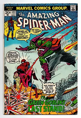 Buy Amazing Spider-Man #122 - Death Of Green Goblin -Gwen Stacy - KEY - 1973 - (-VF) • 276.71£