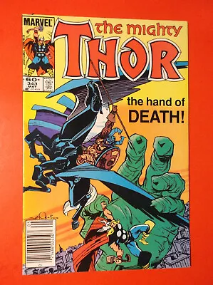 Buy Thor # 343 - Vf 8.0/8.5 - 1984 Newsstand - Death Of Fafnir • 6.81£