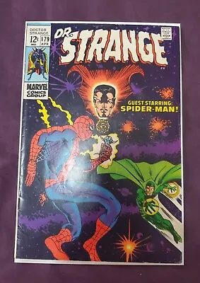 Buy Dr. Strange #179, Spider-man X-over, Steve Ditko's Art, 1969, F+/vf!!! • 55.60£