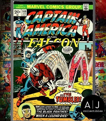 Buy Captain America #169 1974 VF- 7.5 Mark Jeweler Variant MJ Insert Marvel • 19.40£