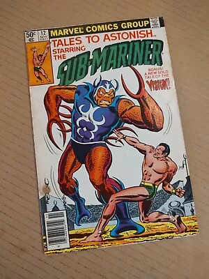 Buy TALES TO ASTONISH Starring Sub Mariner #12  Marvel Comics 1980 • 2.60£